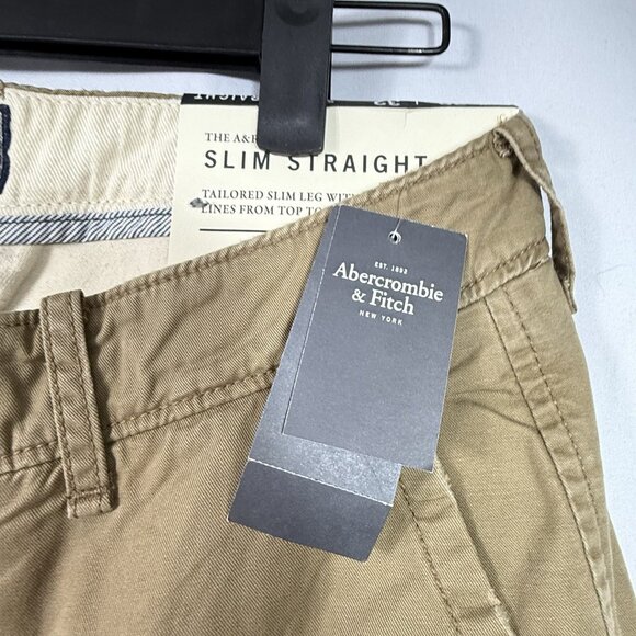 Abercrombie & Fitch Jeans Adult 29W 32L Brown Slim Straight 5 Pockets Denim Mens - Picture 4 of 9